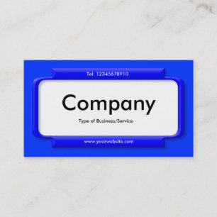 Stylish Blue Panel - Blue (0033FF) Business Card