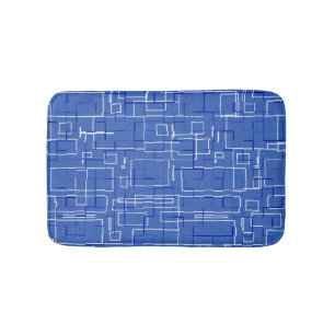 Stylish Blue Pattern Bath Mat