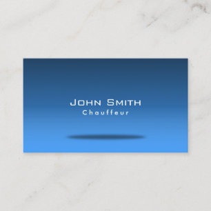 Stylish Blue Room Chauffeur Business Card