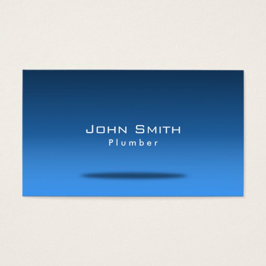 Stylish Blue Room Plumbing Business Card