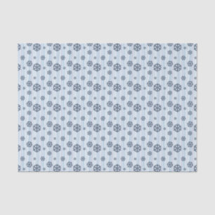 Stylish Blue Snowflake Pattern Tissue Paper