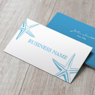 Stylish Blue Starfish Beauty Salon Business Card