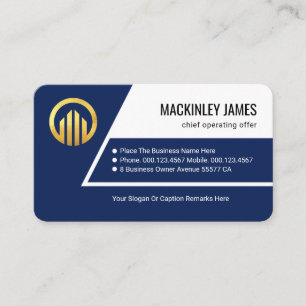 Stylish Blue Trapezium Layers For Business Owner Business Card