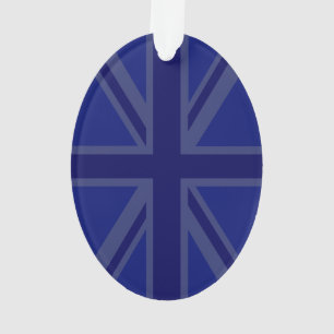 Stylish Blue Union Jack Ornament
