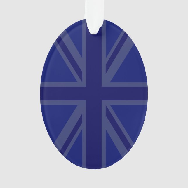 Stylish Blue Union Jack Ornament (Back)