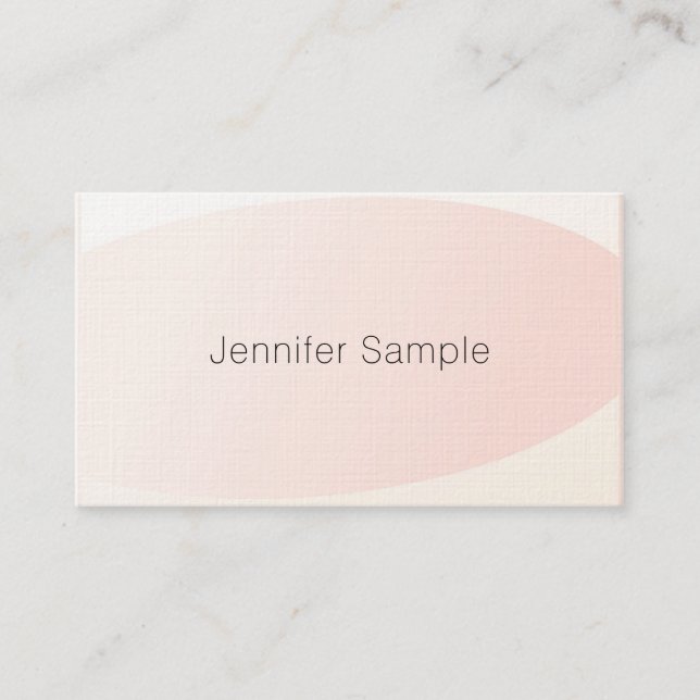 Stylish Blush Pink Modern Minimalist Trendy Luxury Business Card (Front)