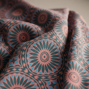Stylish Boho Mosaic Geometric Pattern Fabric