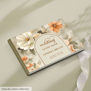 Stylish Boho Terra Cotta Ivory Sage Wedding Book