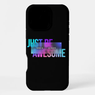 Stylish Bold Typography Inspirational Quote Black iPhone 16 Pro Max Case