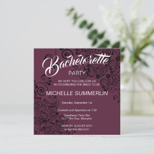 Stylish Border Bachelorette Party Invitation