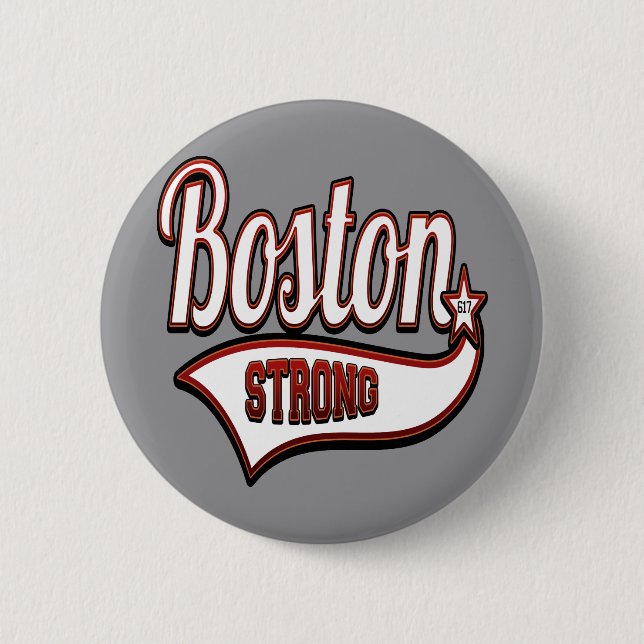 Stylish Boston Strong 6 Cm Round Badge (Front)