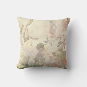 Stylish Botanical Cottagecore Floral   Ivory Cushion