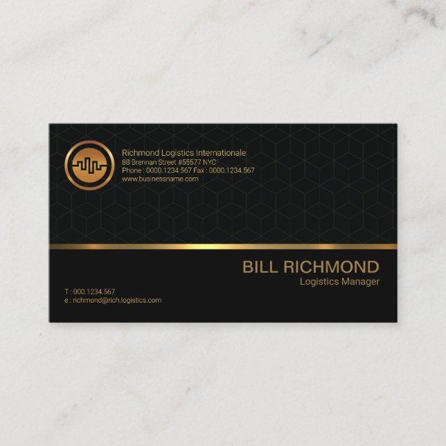 Stylish Box Packaging Design Warehousing Business Card (Front)