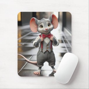 Stylish Boy Mouse With Suspenders Mat