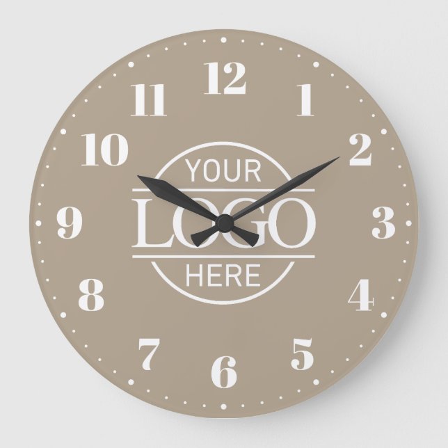 Stylish Branded Company Business Logo Promotional Large Clock (Front)