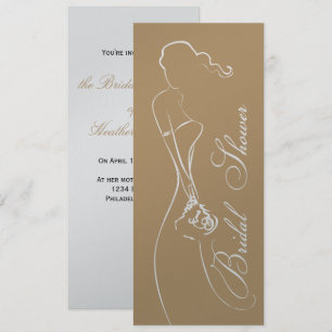 Stylish Bride Mocha Bridal Shower Invitation