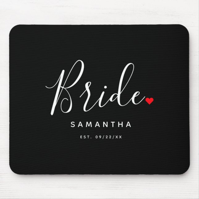 Stylish Bride Wedding T Shirt  Mouse Mat (Front)
