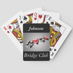 Stylish Bridge Poker Canasta Suits Modern Custom Playing Cards