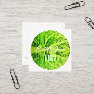 Stylish Bright Fresh Green Grass Reflection Card