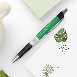 Stylish Bright Green White Custom Logo Business
