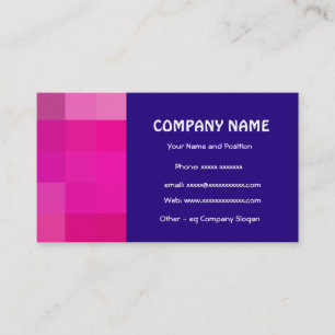 Stylish Bright Pink and Dark Blue Business Card