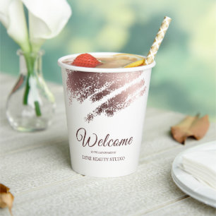 Stylish Bronze Business Event Party Paper Cups