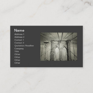 Stylish Brooklyn Bridge Business Card