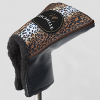 Stylish Brown Black White Leopard Print Custom