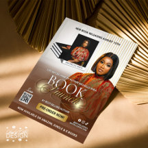 Stylish Brown & Gold Author Book Launch Release