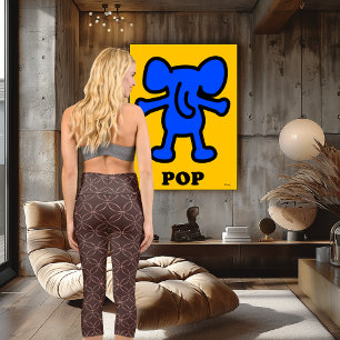 Stylish Brown Pink Geometric Customisable Pattern Capri Leggings