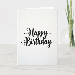 Stylish Brush Birthday Card