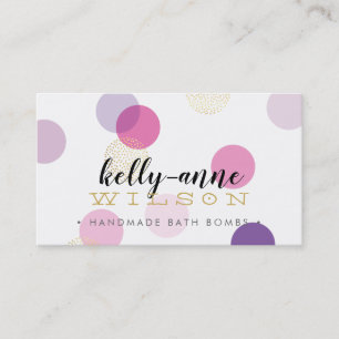 STYLISH BUBBLES SPOTS glam luxe gold bath bomb Business Card