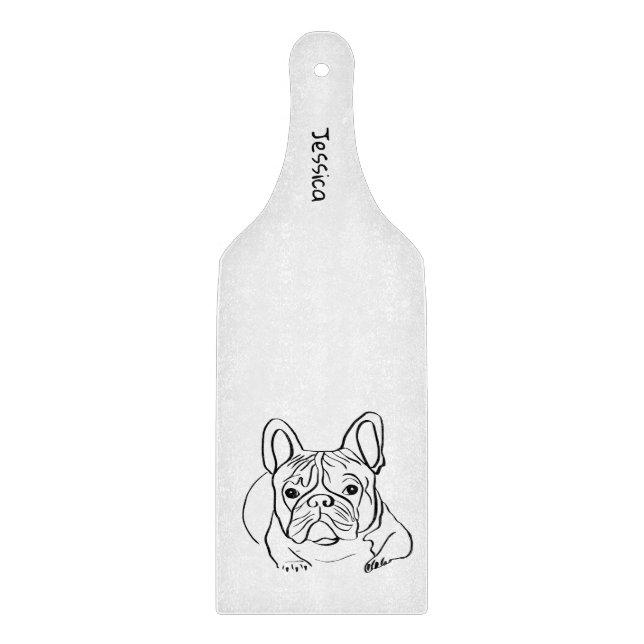 Stylish Bulldog Minimalist  Cutting Board (Front)