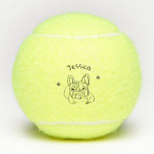 Stylish Bulldog Minimalist Tennis Balls