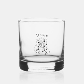 Stylish Bulldog Minimalist Whiskey Glass