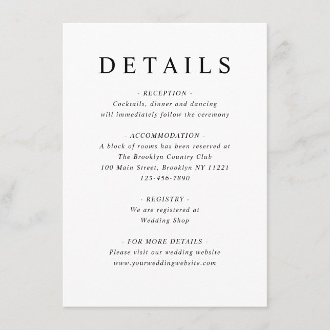 Stylish Burgundy Dusty Blue Floral Wedding Details Enclosure Card (Front)