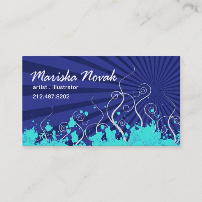Stylish Business Card (all purpose) - "Horizon" (Front)