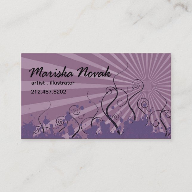 Stylish Business Card (all purpose) - "Horizon" (Front)