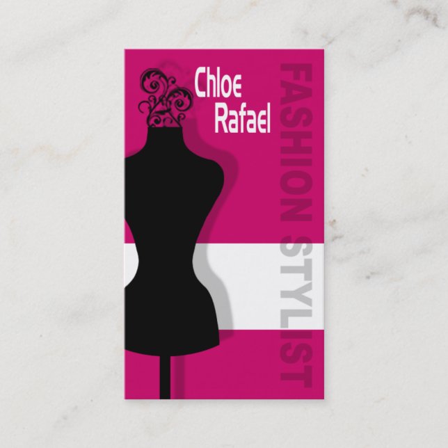 Stylish Business Card "Fashion Stylist" (Front)