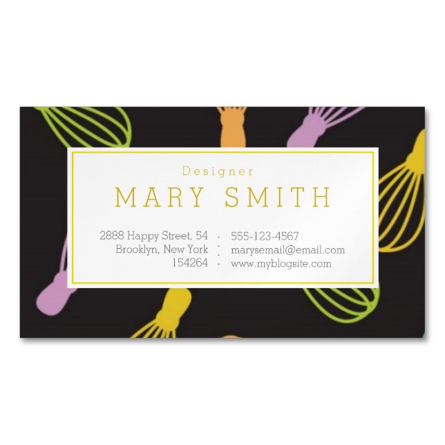 Stylish Business Card Magnet Customisable (Front)