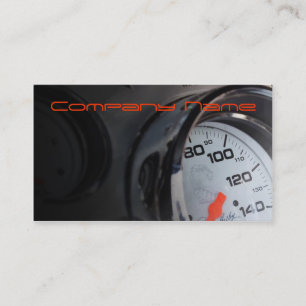 Stylish Business Card With A Modern Car Gauge