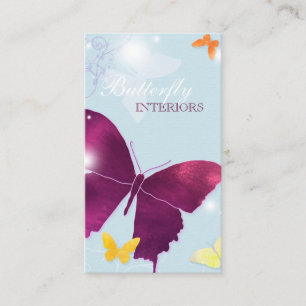 Stylish Butterfly Interior Design Business Cards