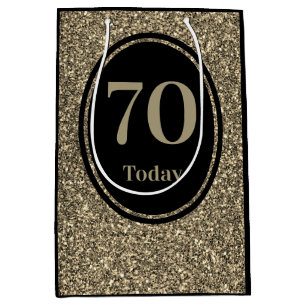 Stylish by year special birthday gift bag 70th
