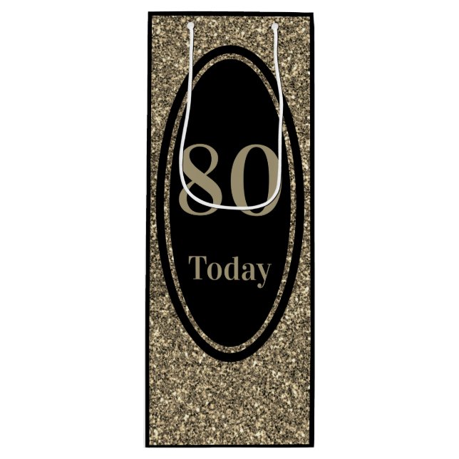 stylish by year special birthday gift bag 80th (Front)