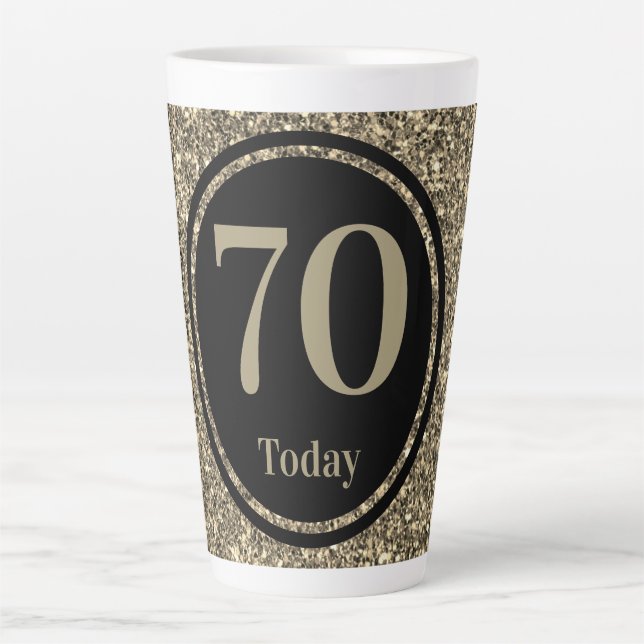 Stylish by year special birthday mug gift 70th (Front)
