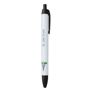 Stylish Caduceus Medical Green Wings Cross Blue Black Ink Pen