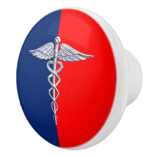 Stylish Caduceus Medical Symbol League Ceramic Knob