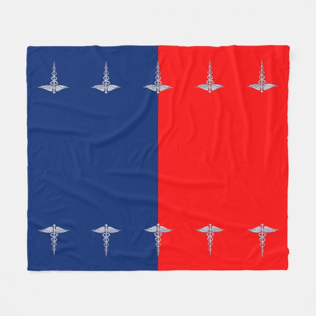 Stylish Caduceus Medical Symbol League Fleece Blanket (Front (Horizontal))
