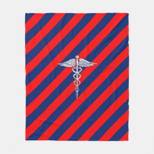 Stylish Caduceus Medical Symbol League Fleece Blanket