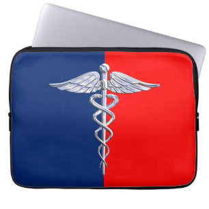 Stylish Caduceus Medical Symbol League Laptop Sleeve